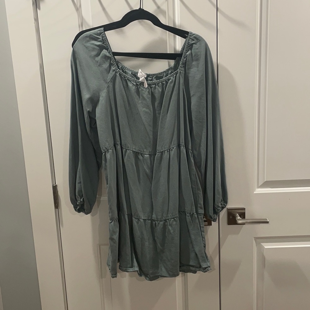 anthropologie tiered mini dress